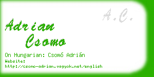 adrian csomo business card